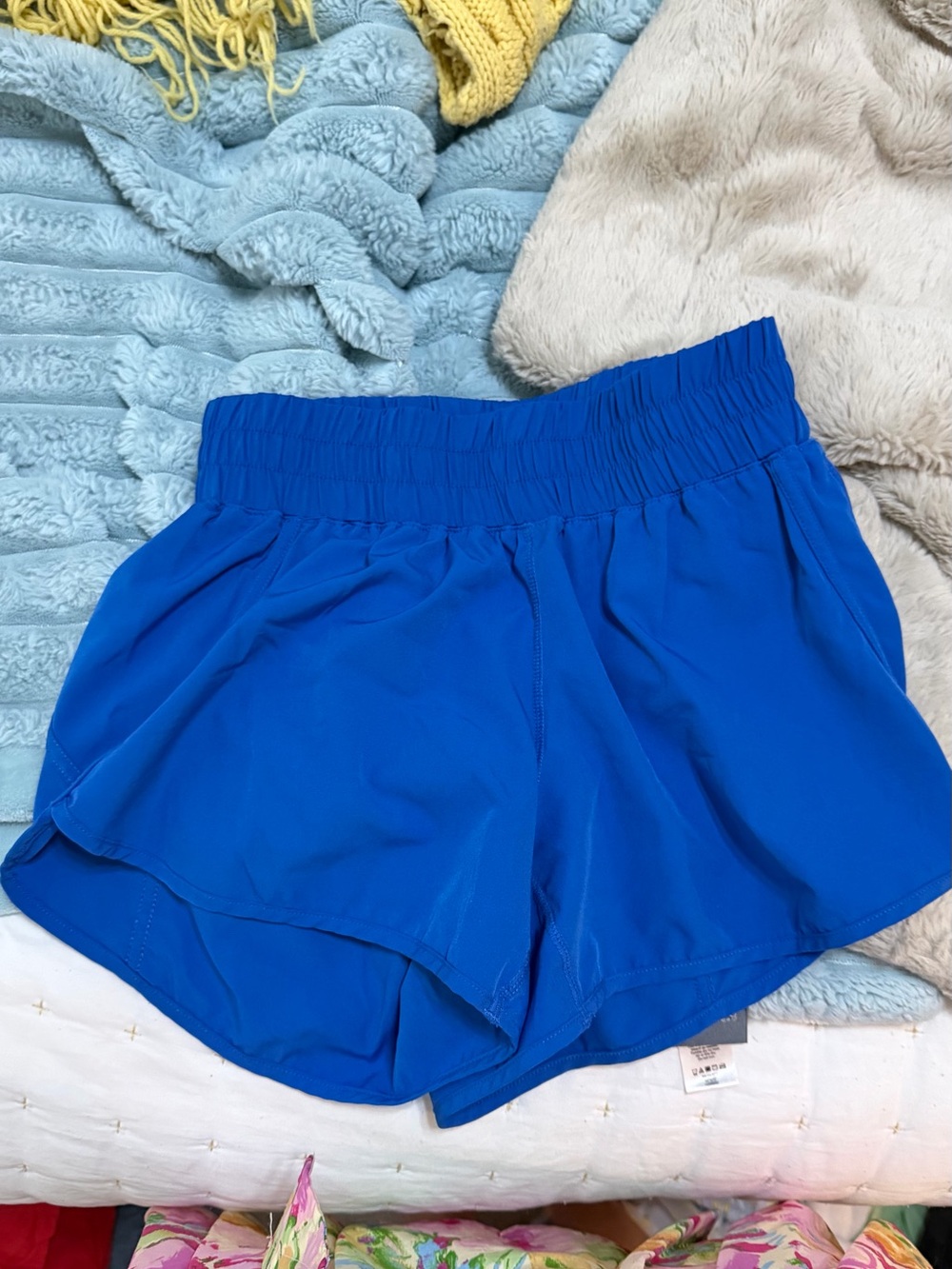 Women's Elastic Waist Running Shorts - Blue